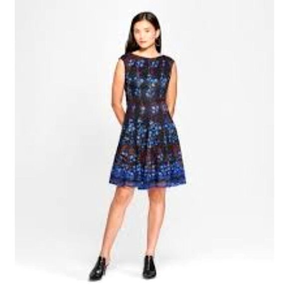 Roz & Ali Fall Floral Lace Fit & Flare Dress Size 16W 1X Wedding Plus Dressbarn - Picture 7 of 7